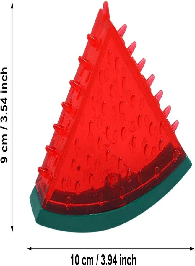 KittuPet Watermelon Shaped Fruit Chew Squeaky Dog Toy | Spikes Texture for Improving Teeth + Gums Health | Squeaker Inside | Durable Pet Toy | Play, Fetch, Chew - Image 3